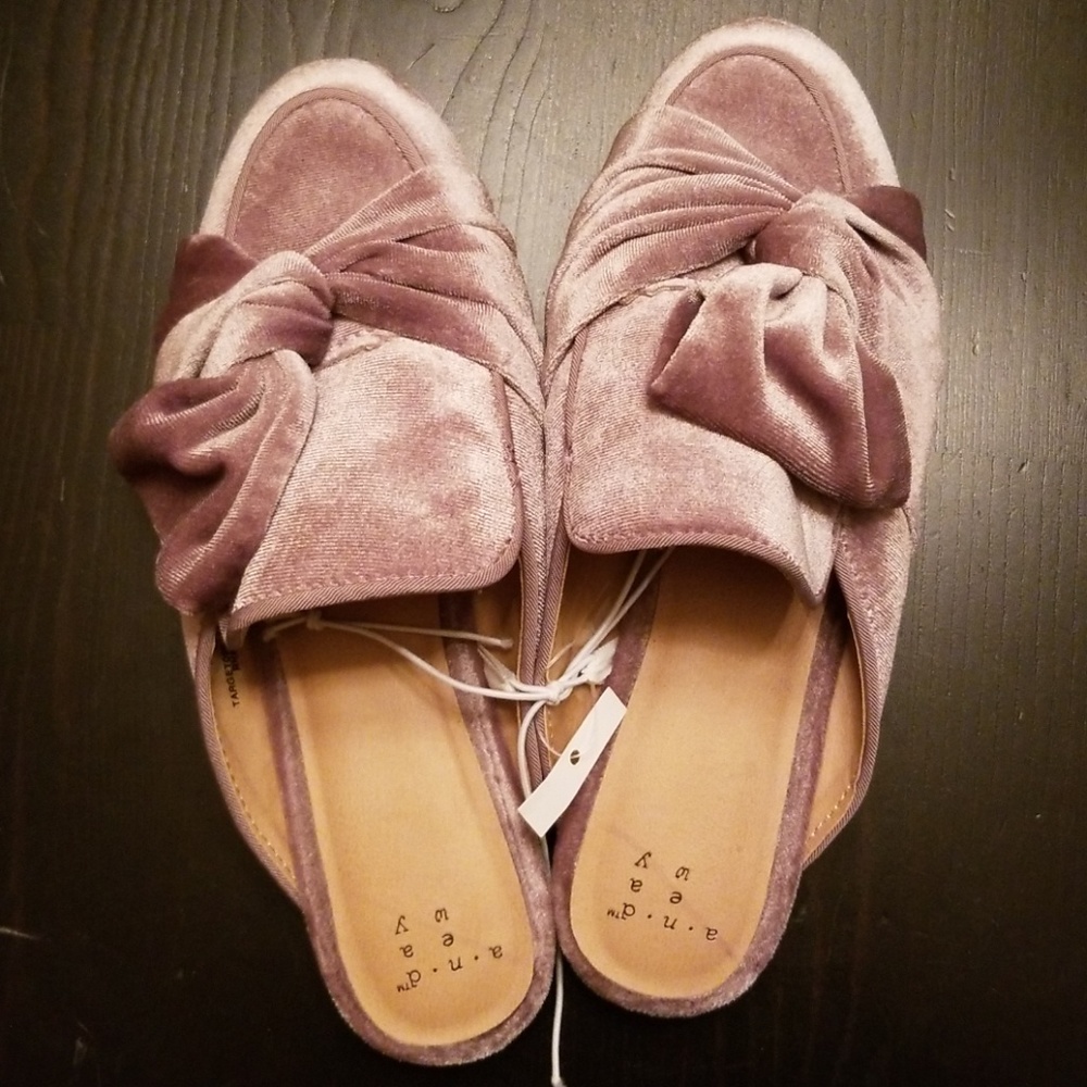 NWT A New Day Holland Velvet Knotted Mules - Picture 2 of 5